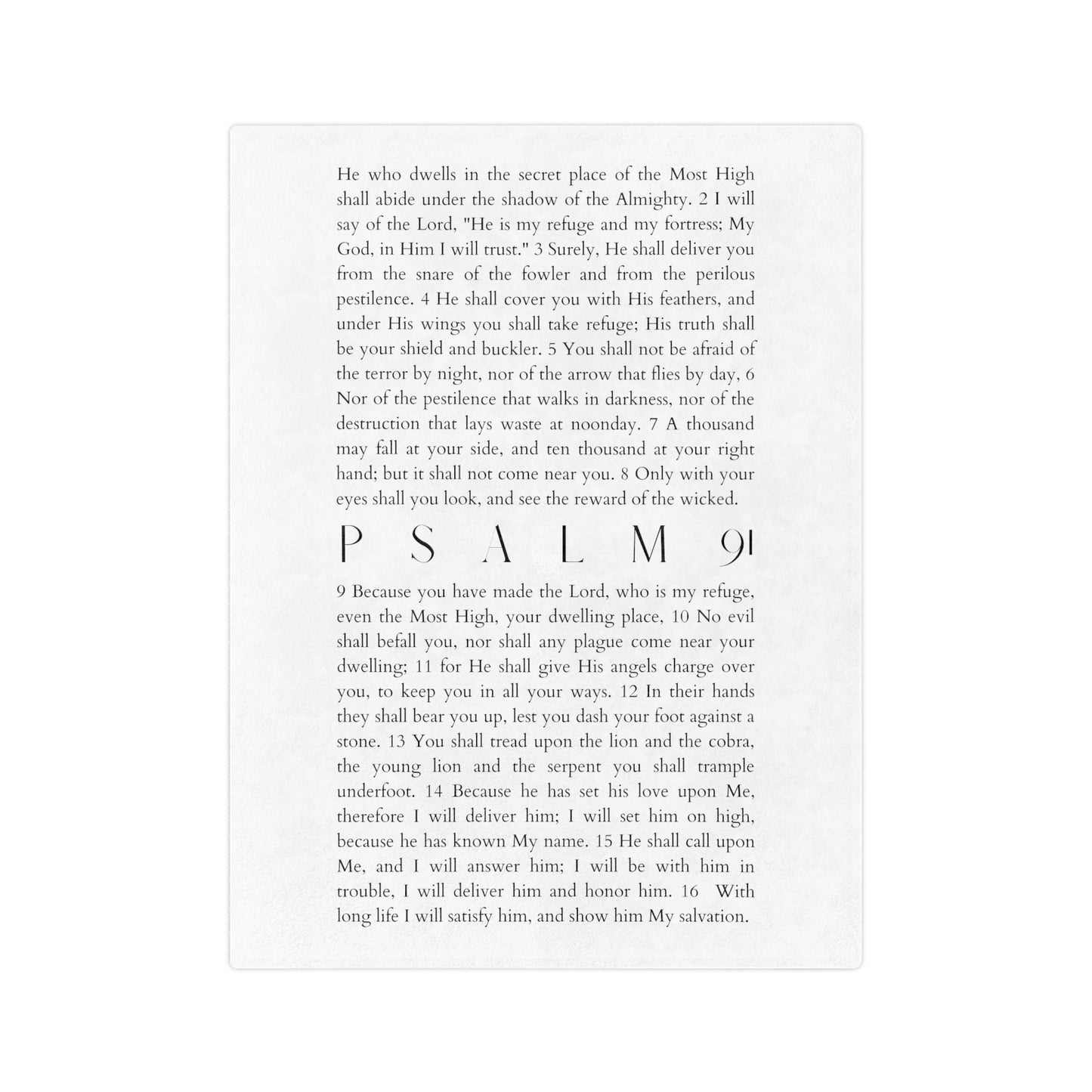 PSALM 91 BLANKET
